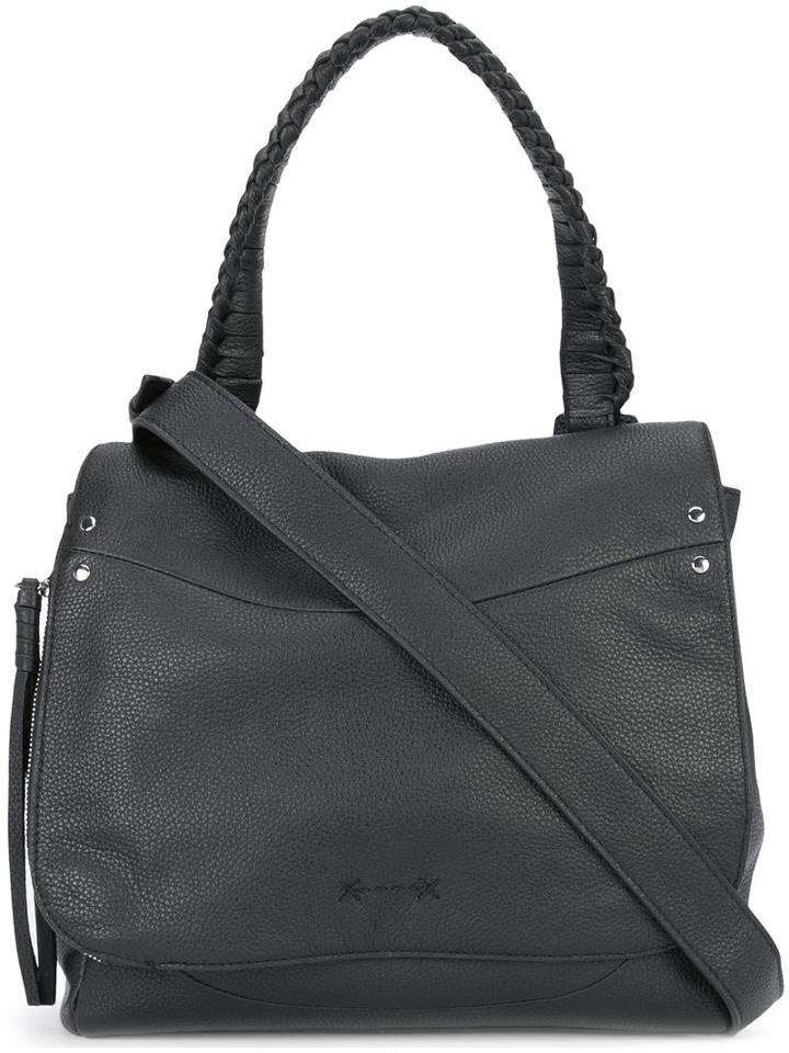 Elizabeth And James Flap Closure Tote, Women's, Black, Leather