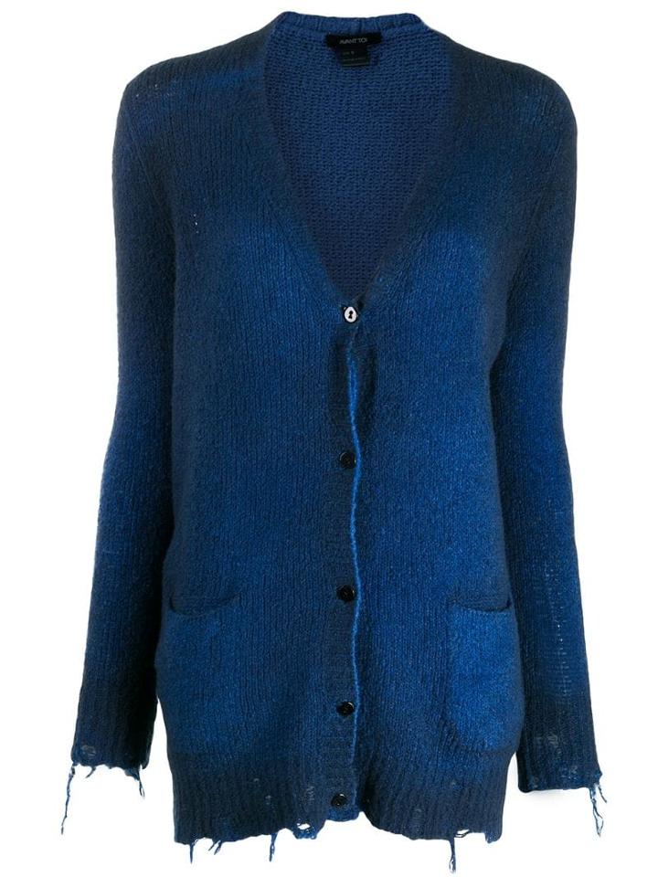 Avant Toi Fine Knit Cardigan - Blue