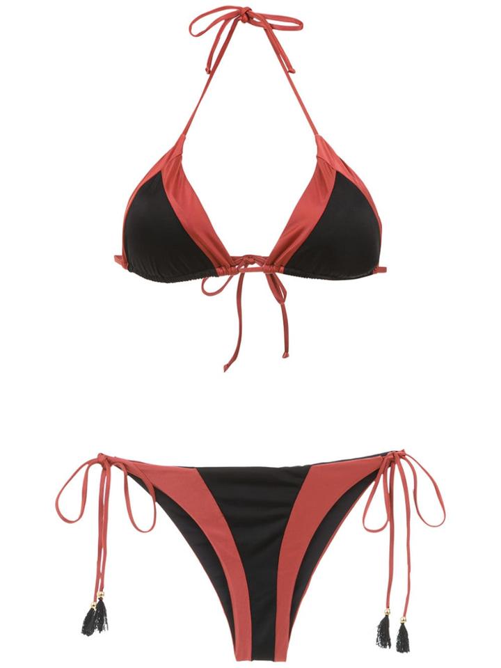 Brigitte Triangle Top Bikini Set - Yellow