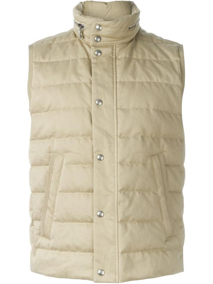 Moncler Gamme Bleu Padded Gilet, Men's, Size: 4, Nude/neutrals, Cotton/polyamide/feather Down