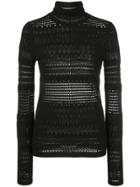 Dorothee Schumacher Contrast Pattern Sheer Panel Jumper - Black