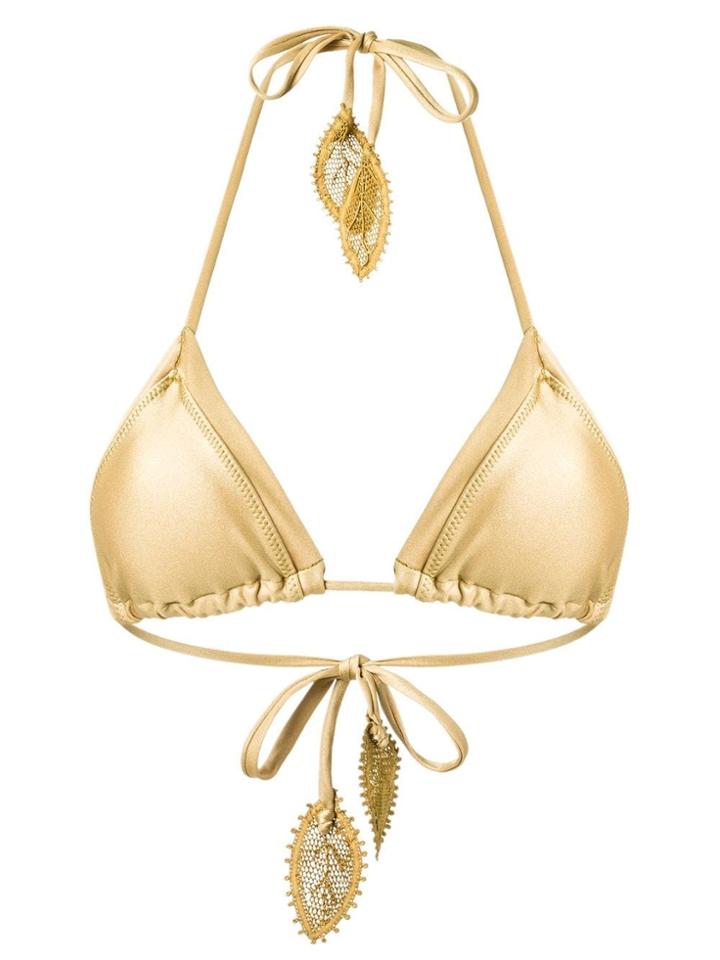 Martha Medeiros Triangle Bikini Top - Metallic