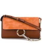 Chloé Mini 'faye' Crossbody Bag, Women's, Brown, Leather/suede/cotton