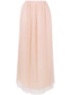 Red Valentino Point D'esprit Midi Skirt - Nude & Neutrals