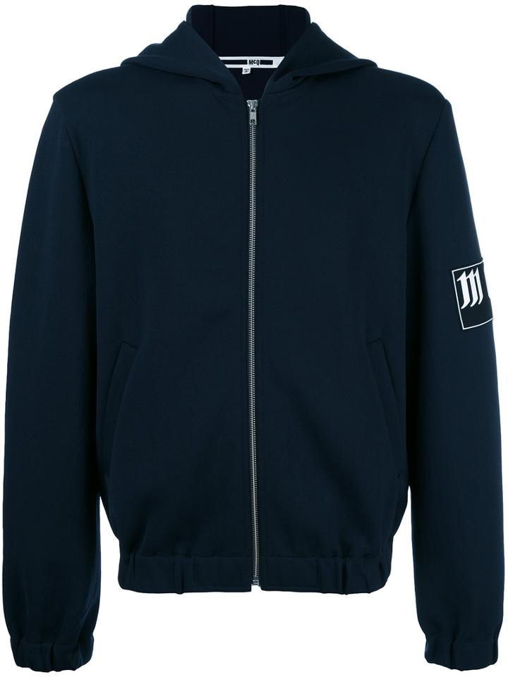 Mcq Alexander Mcqueen Zip Up Hoodie, Men's, Size: 50, Blue, Polyamide/polyester/spandex/elastane
