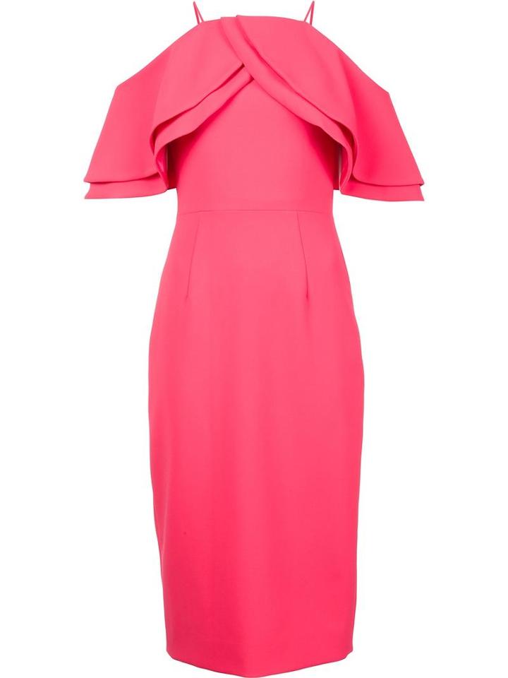 Christian Siriano Ruffled Dress, Women's, Size: 6, Pink/purple, Polyester