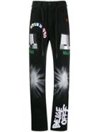 Off-white Relaxed Fit Patch Jeans - Black