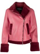 Emporio Armani Shearling Lined Jacket - Red