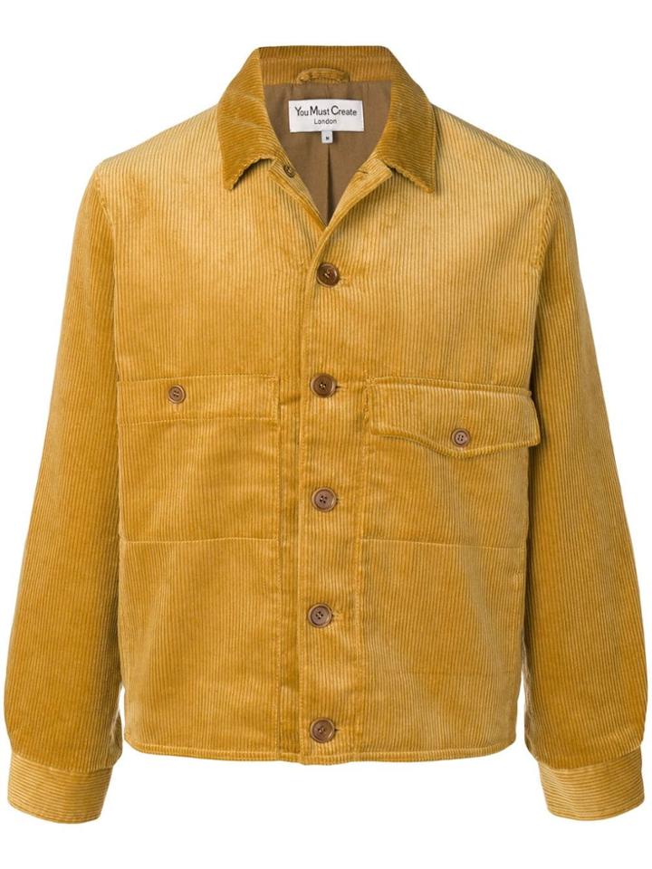 Ymc Corduroy Buttoned Jacket - Yellow