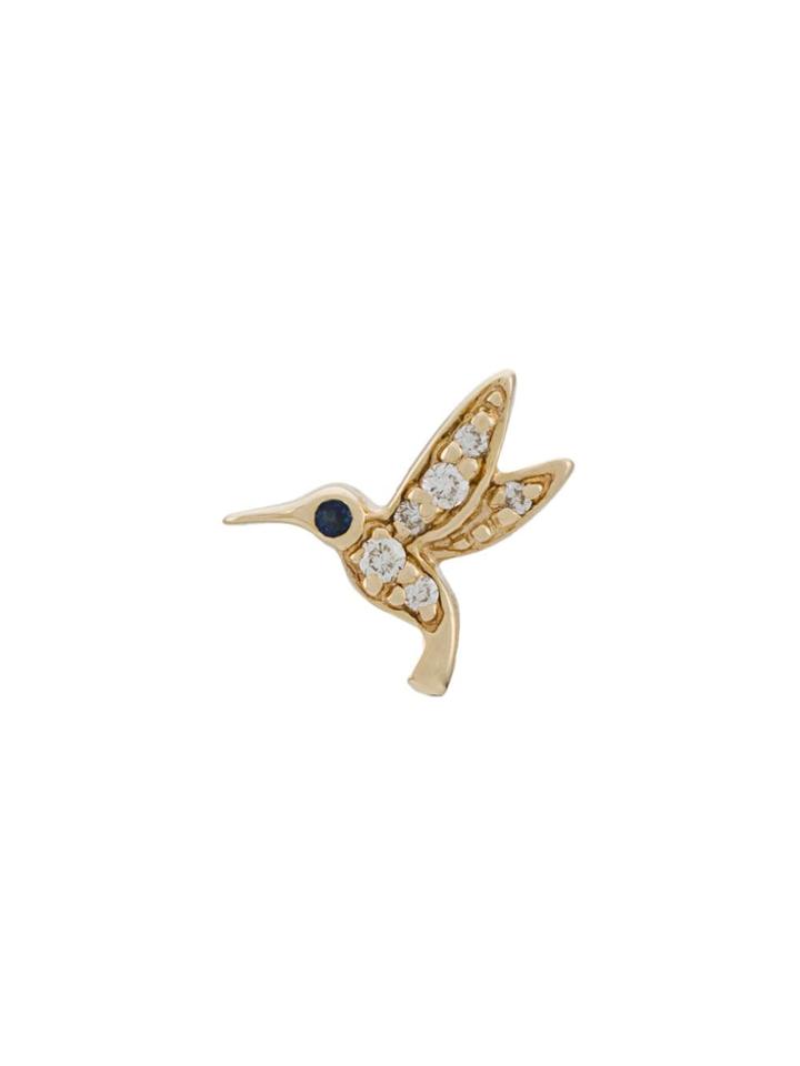 Sydney Evan Bird Pendant Earring - Gold