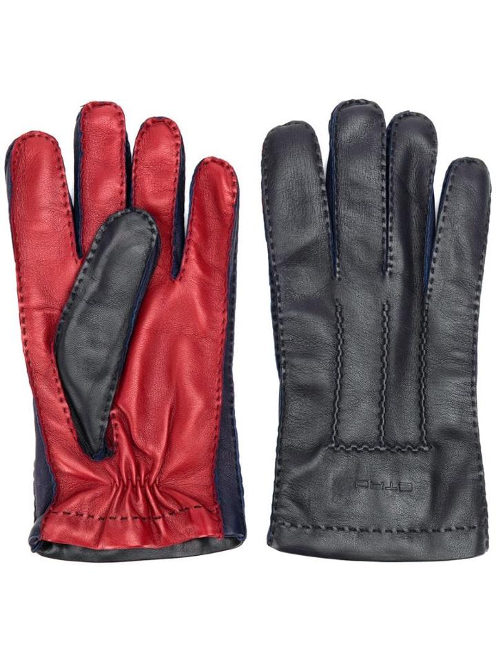 Etro Two Tone Biker Gloves - Black