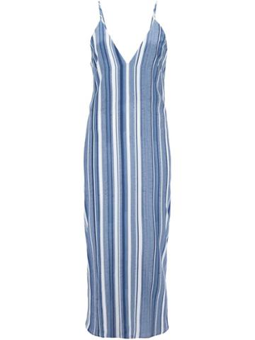 Sam & Lavi Rue Striped Midi Dress, Women's, Size: S, Blue, Silk
