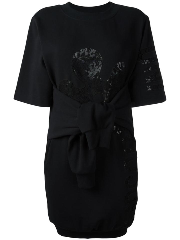 Moschino Knot Front Sweatshirt Dress - Black