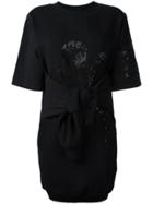 Moschino Knot Front Sweatshirt Dress - Black