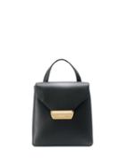 Prada Logo Plaque Mini Backpack - Black