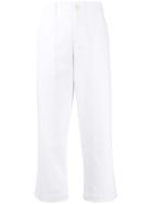 Jejia Cropped High-waist Trousers - White