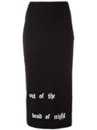 Mcq Alexander Mcqueen Out Of The Night Skirt, Women's, Size: Large, Black, Cotton/spandex/elastane