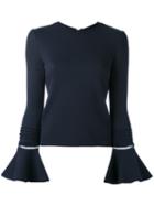 See By Chloé - Bell Sleeve Top - Women - Cotton - S, Blue, Cotton