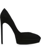 Saint Laurent Janis Pumps, Women's, Size: 37, Black, Leather/suede