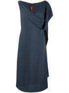Sies Marjan Asymmetric Shoulder Cape Dress - Blue