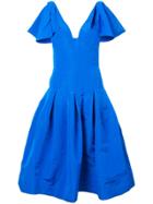 Oscar De La Renta Fit And Flare Dress - Blue