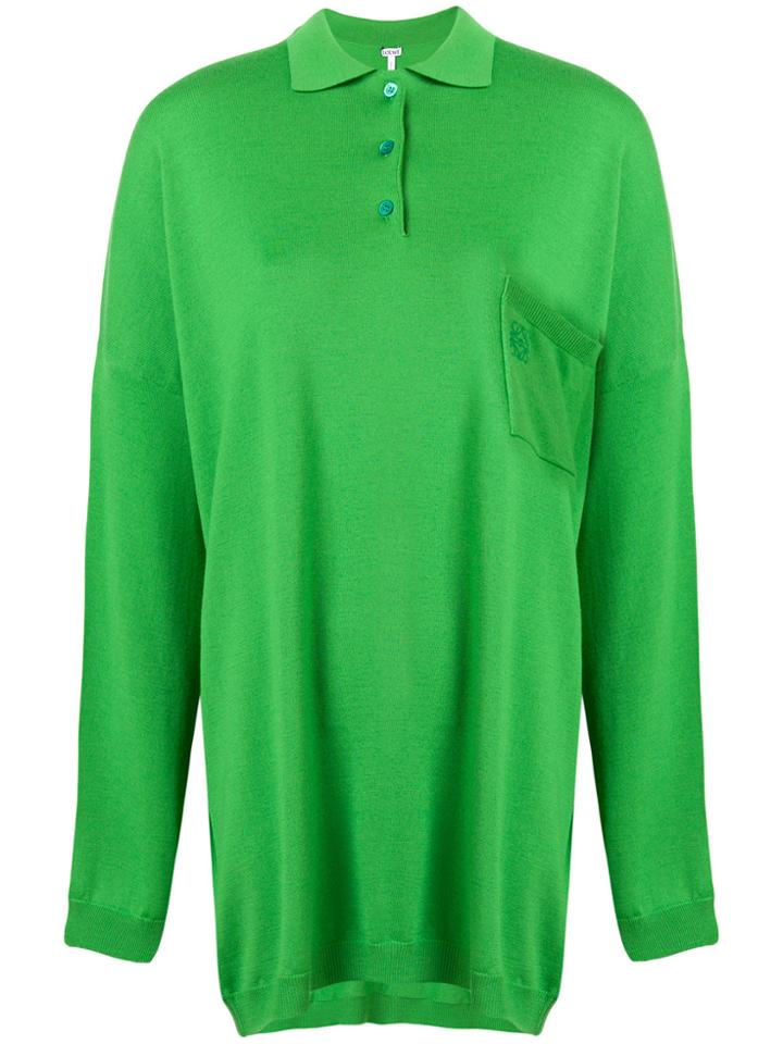 Loewe Oversize Polo Shirt - Green