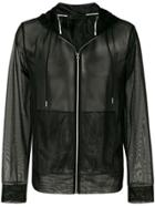 Helmut Lang Sheer Mesh Zip Hoodie - Black