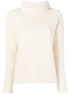 Fabiana Filippi Ribbed Turtleneck Sweater - Neutrals