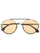 Carrera Tortoiseshell-effect Aviator Sunglasses - Black
