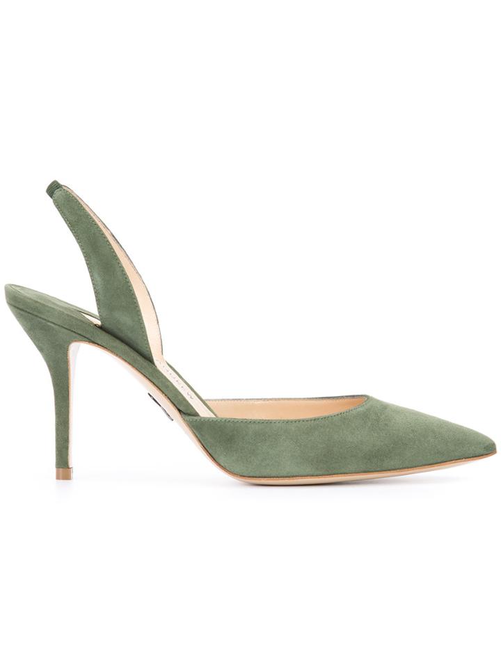 Paul Andrew Pointed Toe Pumps - Green