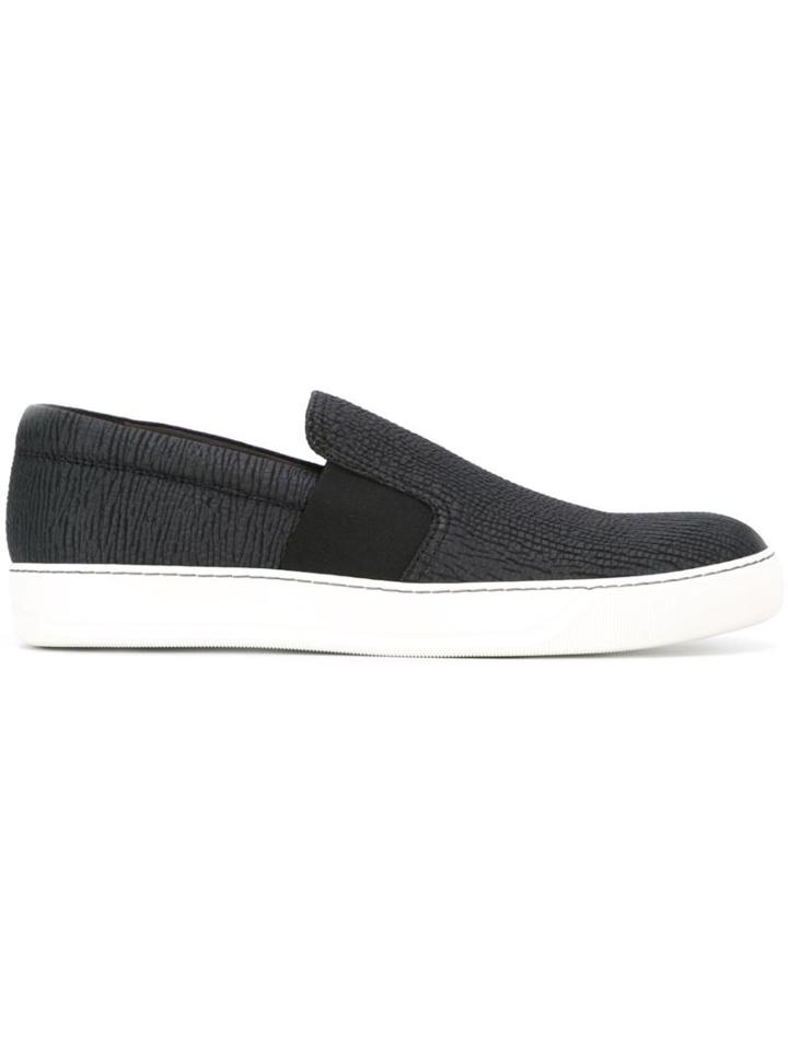 Lanvin 'pull-on' Slip-on Sneakers, Men's, Size: 10, Black, Calf Leather/leather/rubber