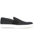 Lanvin 'pull-on' Slip-on Sneakers, Men's, Size: 10, Black, Calf Leather/leather/rubber