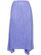Issey Miyake Vintage Tie-up Pleated Skirt - Pink & Purple