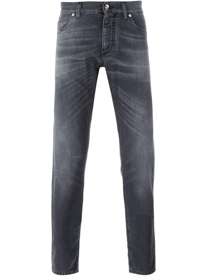 Dolce & Gabbana Tapered Jeans, Men's, Size: 54, Grey, Cotton