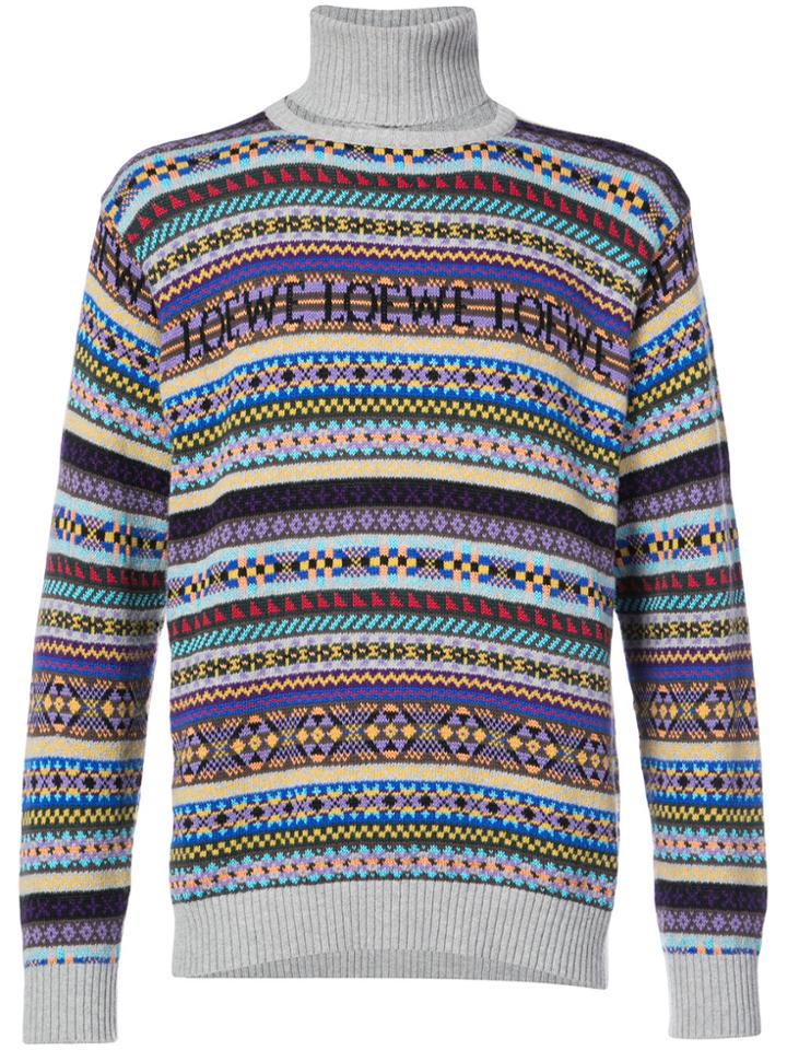 Loewe Jacquard Turtleneck - Grey