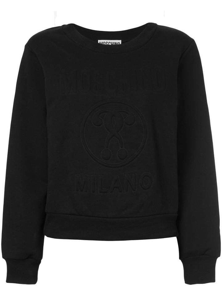 Moschino Relief Logo Sweatshirt - Black