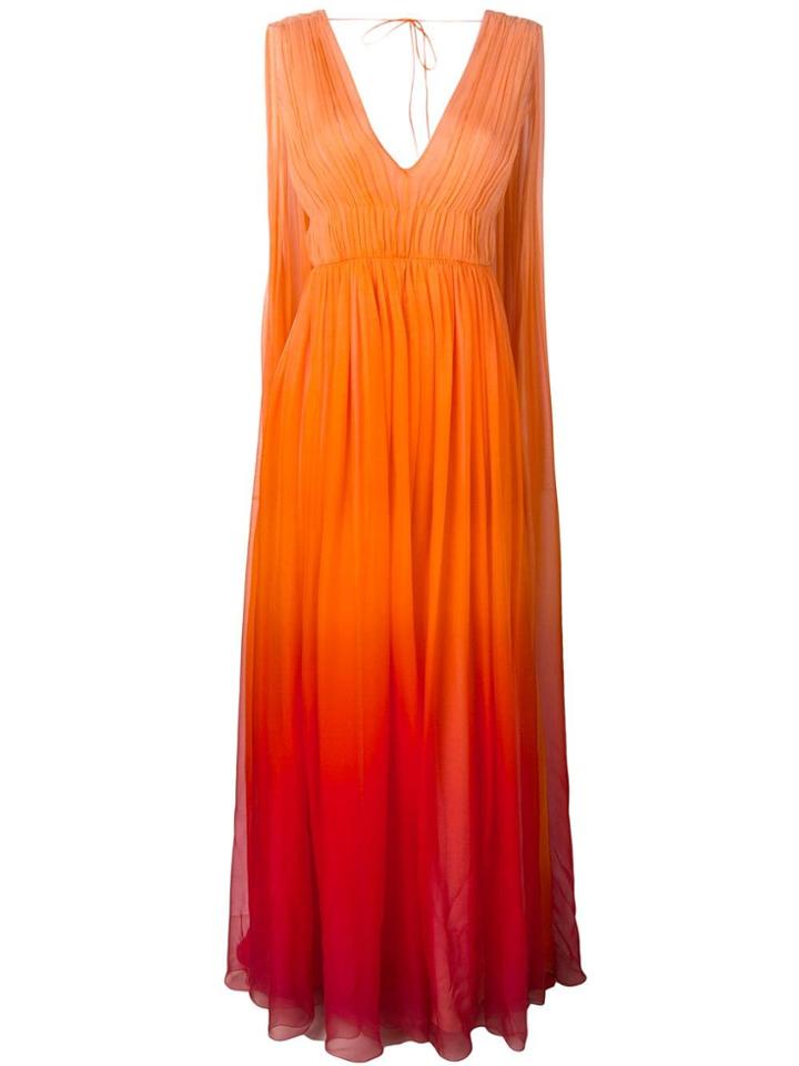 Alberta Ferretti Ombré Goddess Gown - Orange