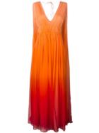 Alberta Ferretti Ombré Goddess Gown - Orange