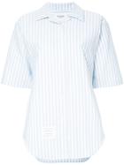 Thom Browne Striped Shortsleeved Shirt - Blue