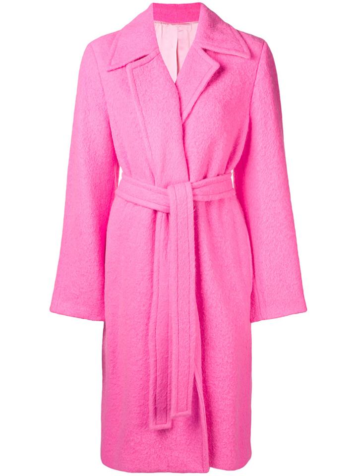 Helmut Lang Open Front Overcoat - Pink & Purple