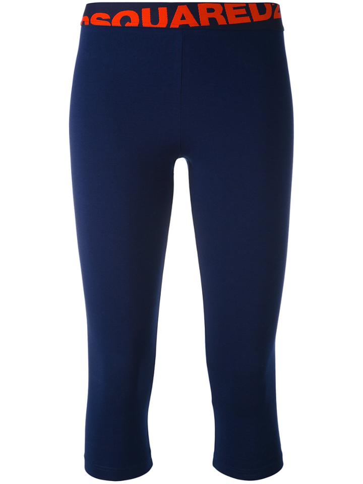 Dsquared2 Logo Band Leggings - Blue