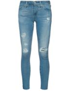 Ag Jeans Ripped Super Skinny Jeans, Women's, Size: 27, Blue, Cotton/polyurethane