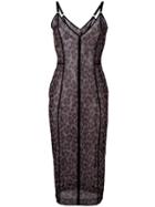 Christopher Kane - Leopard-print Dress - Women - Nylon/spandex/elastane - S, Black, Nylon/spandex/elastane