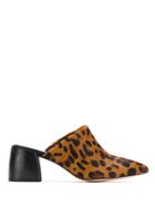 Serpui Animal Print Mules - Brown