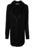 Givenchy Beaver Fur Collar Cardigan, Women's, Size: Small, Black, Cashmere/yak/beaver Fur