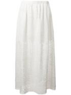 Philosophy Di Lorenzo Serafini Geometric Pattern Sheer Skirt, Women's, Size: 38, Nude/neutrals, Cotton/polyester