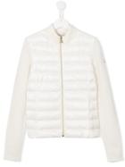 Moncler Kids Padded Front Jacket, Girl's, Size: 14 Yrs, White