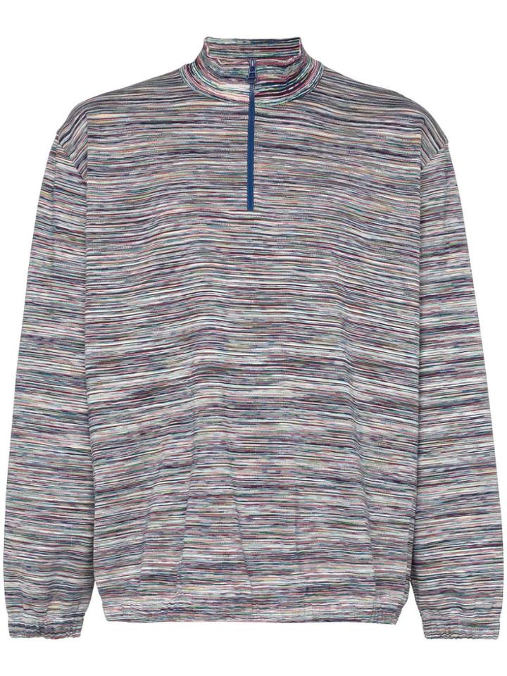 Missoni Zip-up Cotton Roll-neck Sweater - F7031 Multicoloured