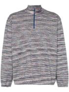 Missoni Zip-up Cotton Roll-neck Sweater - F7031 Multicoloured