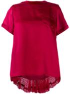 Sacai Pleated Panel Blouse - Red